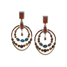 Серьги из бижутерного сплава с деревом Nature Bijoux NB22.2-12-77453