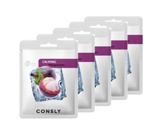 Тканевая маска CONSLY успокаивающая с экстрактом мангостина, 5 шт