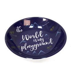 Одинарная миска для животных TarHong, Playground, меламин, синий, 0.18 л