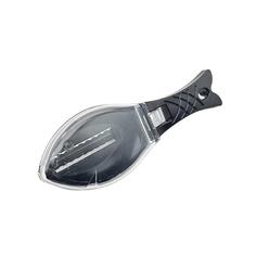 Рыбочистка ручная с контейнером для чешуи Baziator Kitchen helper X0111 чёрная