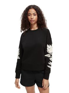 Свитшот женский Scotch & Soda 166174/0008 черный XL