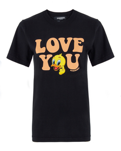 Футболка женская Dom Rebel LUV.OVER TEE черная S
