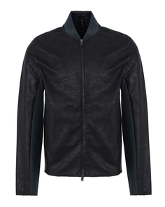 Кожаная куртка мужская Transit TRQP252.BLACK серая S