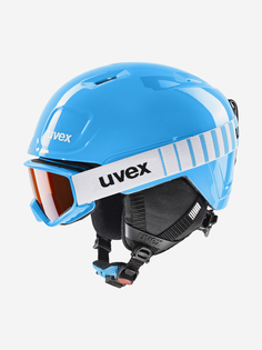 Комплект детский шлем+маска Uvex Heyya Set, Голубой, размер 46-50