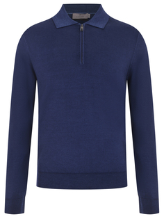 Поло из шерсти и шелка Canali