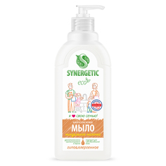 Жидкое мыло SYNERGETIC "Миндальное молочко" с эффектом увлажнения, гипоаллергенное, 0,5л