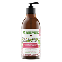 Жидкое мыло для рук и тела SYNERGETIC «Пачули и ароматный бергамот» натуральное, 0,38л