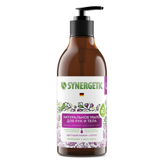 Жидкое мыло для рук и тела SYNERGETIC «Цветущий инжир и лотос» натуральное, 0,38л
