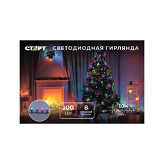 Световая гирлянда новогодняя Старт Нить 14813 10 м разноцветный Start