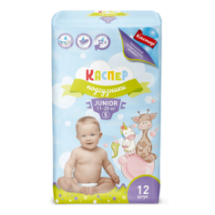 Подгузники детские Каспер 5 Junior (11-25 кг) 12 шт Kacper