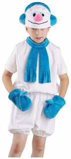 Карнавальный костюм для мальчика р 122 Карнавалия Снеговичок