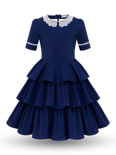 Платье для девочек Alisia Fiori Сью Sc синий; белый 134