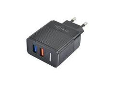 Зарядное устройство Vixion H2 1xUSB QC 3.0 + 2xUSB 2.4A Black GS-00008305 No Brand