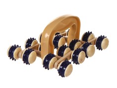 Массажер Onlitop Сороконожка,универсальный, 16 колес с шипами,деревянный Микс 604319