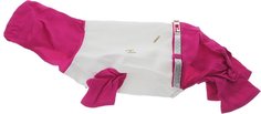 Комбинезон для собак Lion LM51003-03, унисекс, розовый, белый, XS, длина спины 21 см