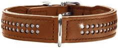 Ошейник для собак Hunter Diamond Elk Коньячный 17-21 см
