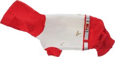 Комбинезон для собак Lion LM51003-04, унисекс, красный, белый, M, длина спины 27 см