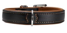 Ошейник для собак HUNTER Canadian кожа, черный, обхват шеи 42-48 см
