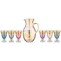 Набор АRT DÉCOR Кувшин И 6 Стаканов Veneziano Colors Art Decor
