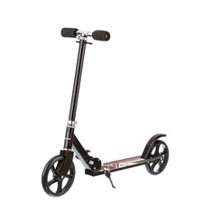 Самокат двухкол.,: PU, d 200 мм. 40*15 см. ширина руля: 38 см. цвет: черный No Brand