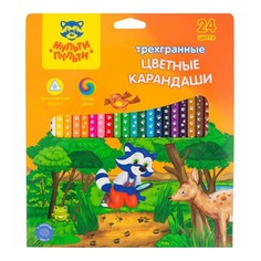 Карандаши цветные Мульти-пульти Енот-следопыт 24 цвета