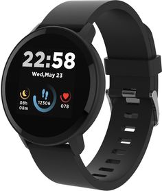Смарт-часы Canyon Lollypop 42.5мм, 1.3", черный / черный [cns-sw63bb]