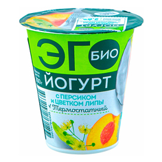Йогурт ЭГО с персиком и цветами липы 2,8% 300 мл