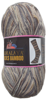 Пряжа носочная Himalaya SOCKS BAMBOO цвет 130-02 (бежевый, серый, коричневый)