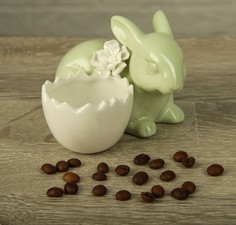 Подставка для яиц Доляна Зайка ментоловый 1625346