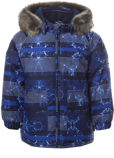Куртка зимняя Huppa Virgo 02335, синий с принтом р.80