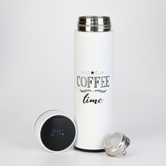 Термос Мастер К с термометром, Coffee time, Soft Touch, 500 мл, сохраняет тепло 10 часов