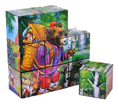 Детские кубики Рыжий Кот Машенька и медведь