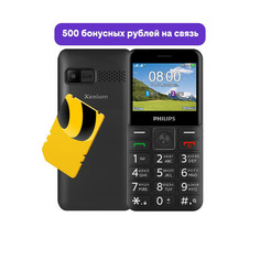 Мобильный телефон Philips Xenium E207 Black+ 500 р на связь (CTE207BK/00)