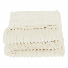Плед Hyseas Striped 200х220 см флис кремовый