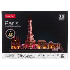 3D пазл CubicFun Париж, 115 деталей, с LED-подсветкой