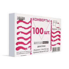 Конверты Белый С6декстрин OfficePost 114х162 100шт/уп/1012 No Brand