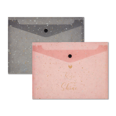 Папка-конверт на кнопке  Mystery Attache Selection A5 PP 4 шт/уп