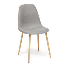 Комплект стульев (4 шт.) Tetchair BREEZE, металл, ткань, серый, натуральное дерево