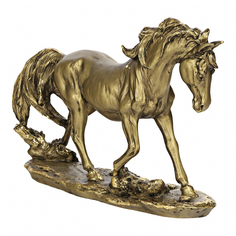 Фигурка ТПК Полиформ Лошадь на камне полистоун 23х33х8 см