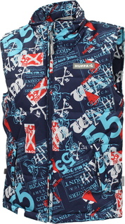 Жилет Huppa Steve 586, темно-синий с принтом р.128