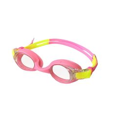 Очки для плавания детские розово/желтые Спортекс E36894