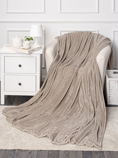 Плед DARLISHOP КОЛОСОК 05А-П-Косичка-DS 228x235 см бежевый