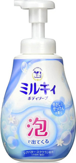Cow milky foam gentle soap увлажняющее мыло пенка для тела 600 мл