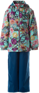 Комплект демисезонный Huppa YONNE 14126, мята с принтом/бирюзово-зелёный р.80