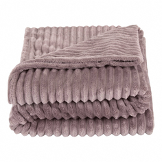 Плед Hyseas Striped 140х200 см флис серо-бежевый