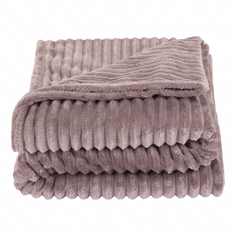 Плед Hyseas Striped 200х220 см флис серо-бежевый