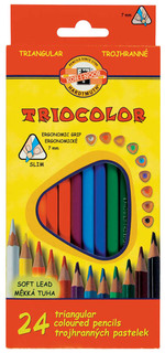 Карандаши цветные Koh-I-Noor Triocolor 24 цвета