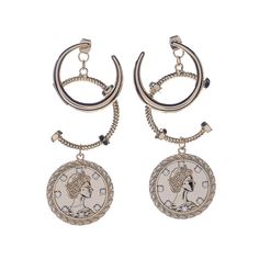 Серьги из бижутерного сплава с кристаллами Moon Paris MB-21.07-037