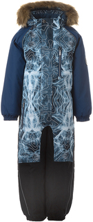 Комбинезон зимний Huppa Fenno 1 02966, бирюзово-зелёный с принтом/бирюзово-зелёный р.134