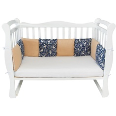 Комплект наволочек на бортики в кроватку (12 наволочек) AmaroBaby Зайчики 30х30 см, синий